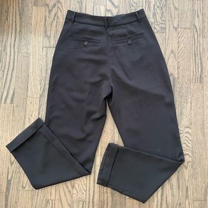 Black High-Waisted Loose Fit Trousers